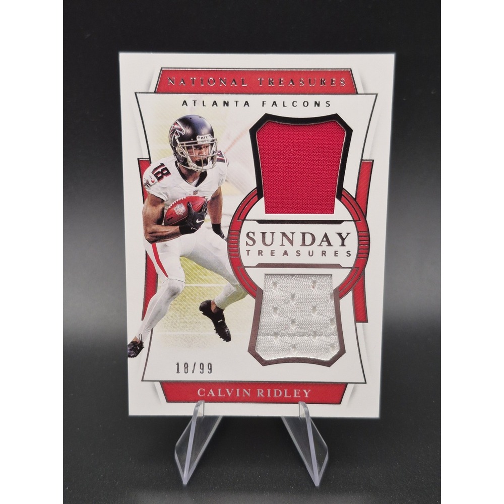 2020 National Treasures Calvin Ridley #ST-CR Sunday Treasures 18/99 Jersey Match